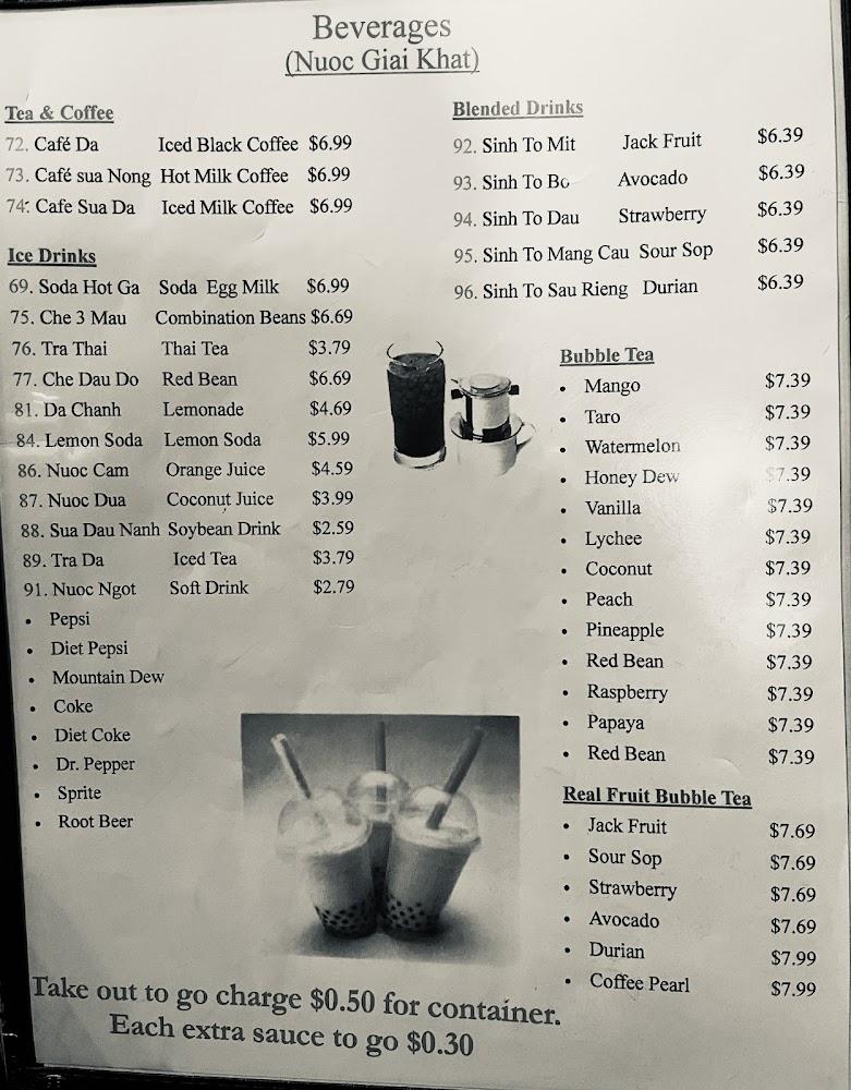 Pho Lynn Vietnamese Restaurant Menu image 2