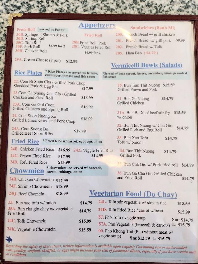 Pho Lynn Vietnamese Restaurant Menu image 4